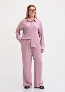 Брюки широкие на резинке по талии