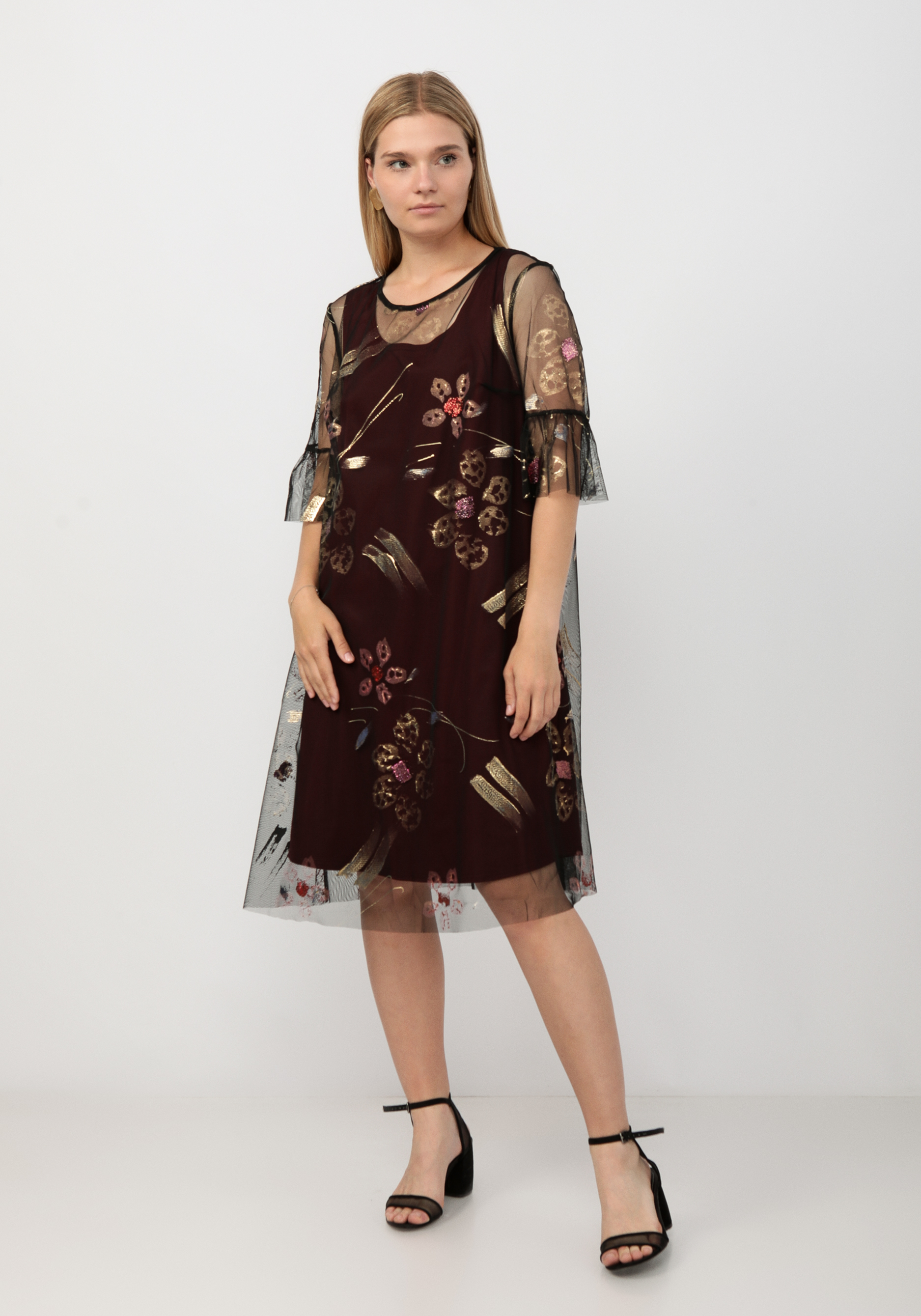 Платье "Дийана" Sakton, цвет бордовый, размер 54 - фото 1