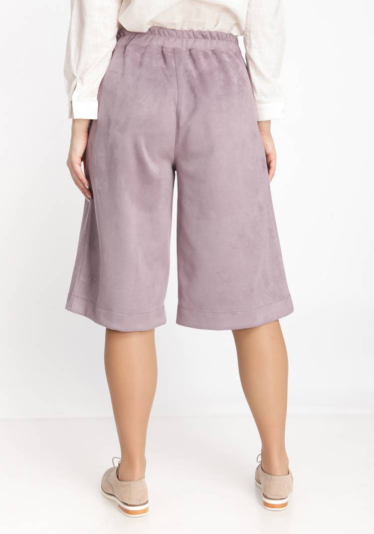 Шорты женские ниже колена из эко-замши шир.  750, рис. 6