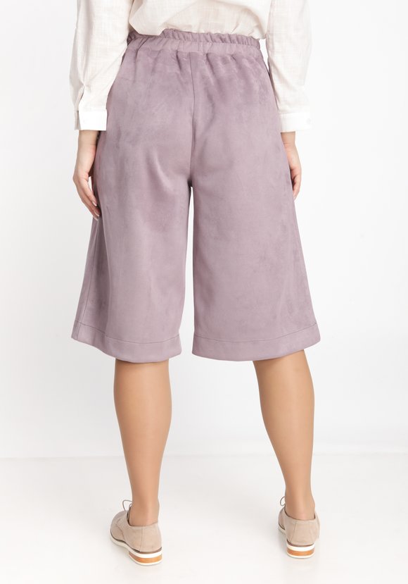 Шорты женские ниже колена из эко-замши шир.  580, рис. 6