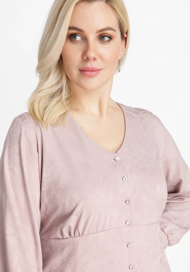 Блузка длинный рукав с утяжкой по талии шир.  750, рис. 4