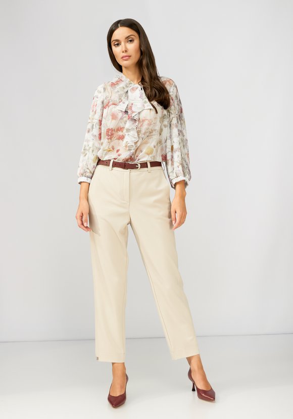 Блуза с бантом и плиссировкой по рукавам шир.  580, рис. 9