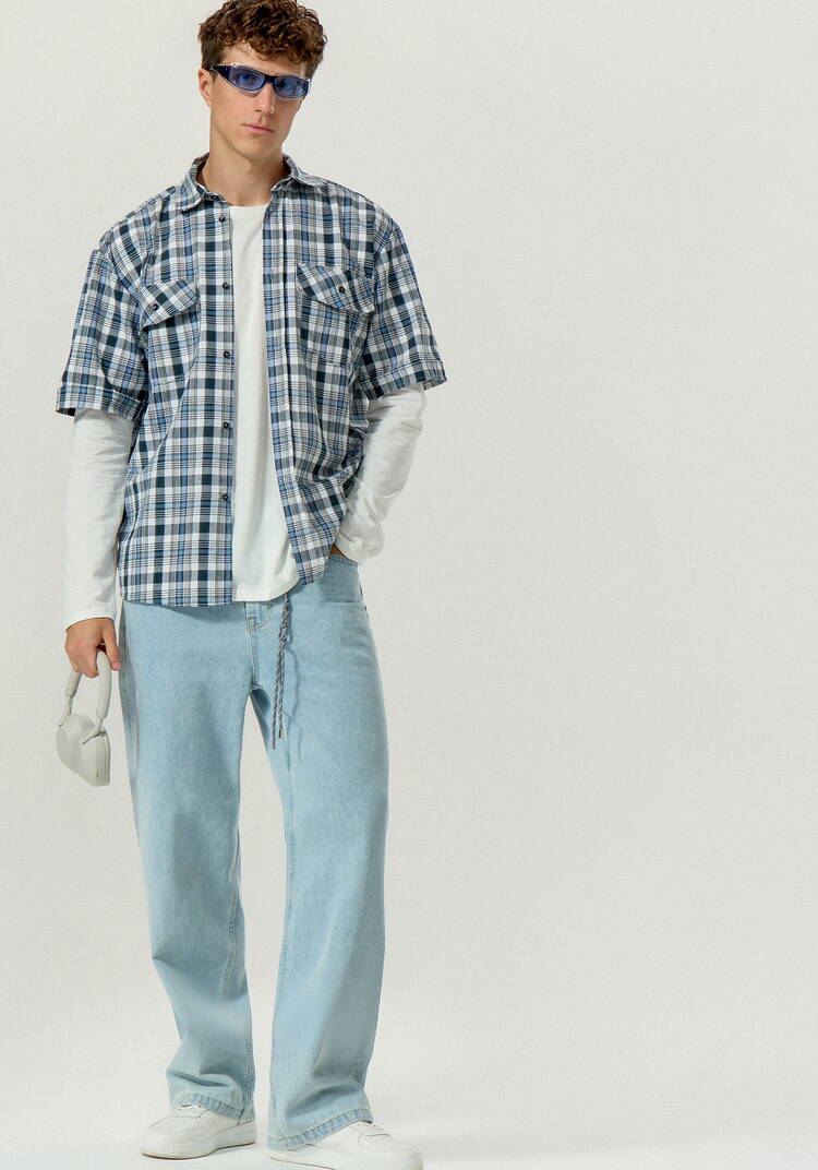 Рубашка с коротким рукавом на пуговицах шир.  750, рис. 7