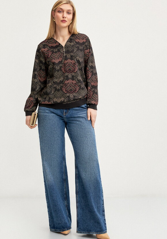 Блуза на молнии из трикотажа шир.  580, рис. 8