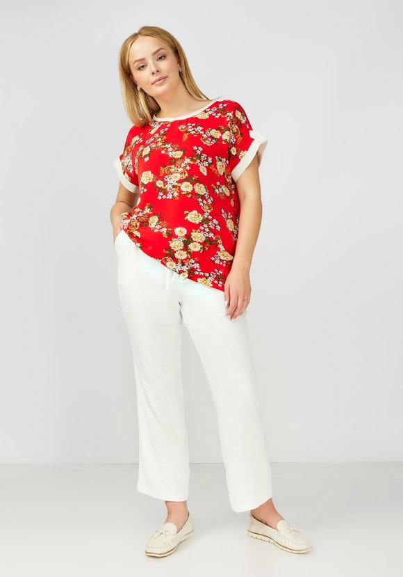 Брюки прямые от бедра с поясом на резинке шир.  580, рис. 22