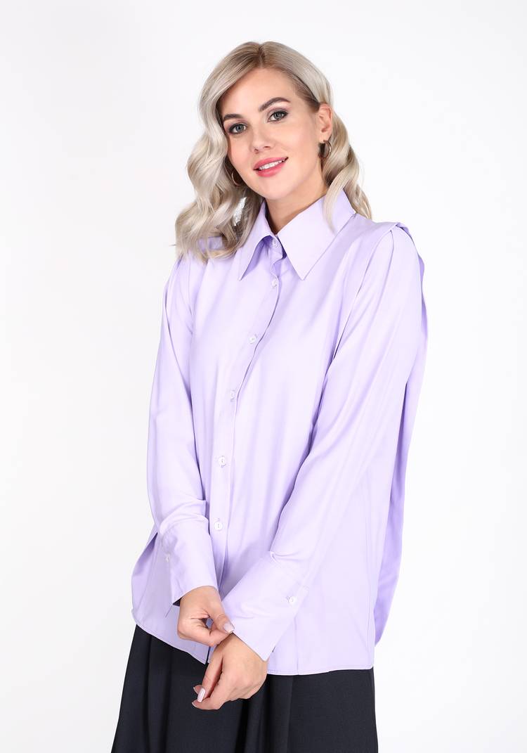 Блуза на пуговицах с высокими манжетами шир.  750, рис. 12