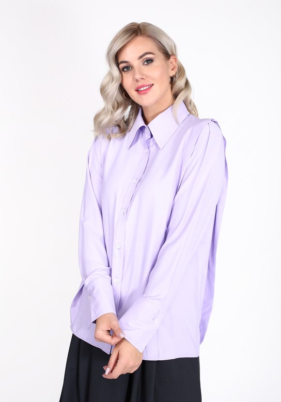 Блуза на пуговицах с высокими манжетами шир.  580, рис. 12