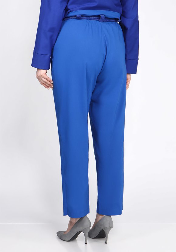 Брюки свободные с декоративным поясом шир.  580, рис. 6