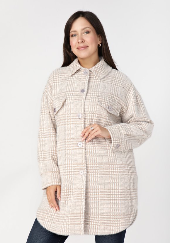 Полупальто на пуговицах с принтом шир.  580, рис. 9