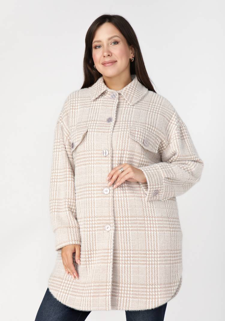 Полупальто на пуговицах с принтом шир.  750, рис. 9