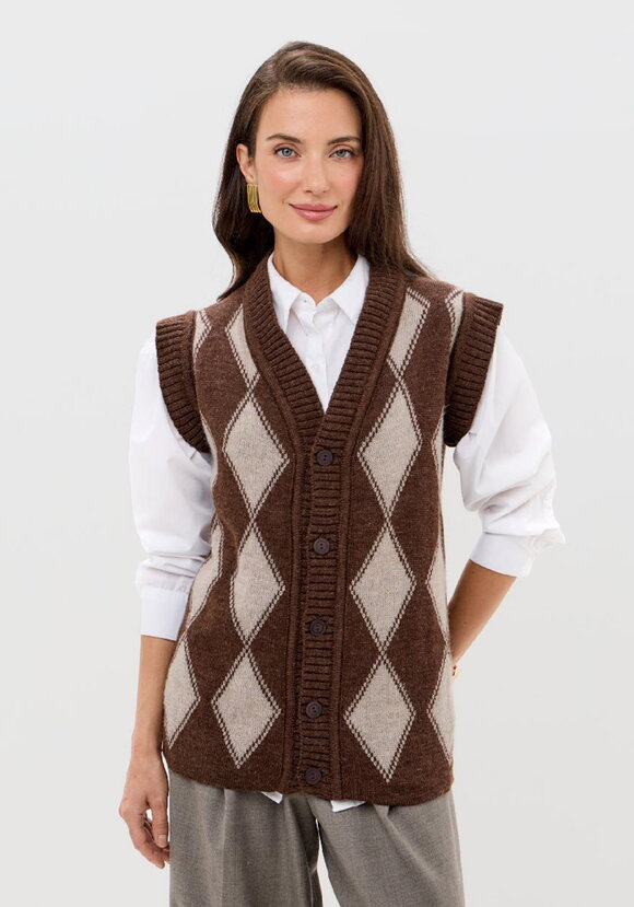 Безрукавка Ромбы из верблюжьей шерсти шир.  580, рис. 3