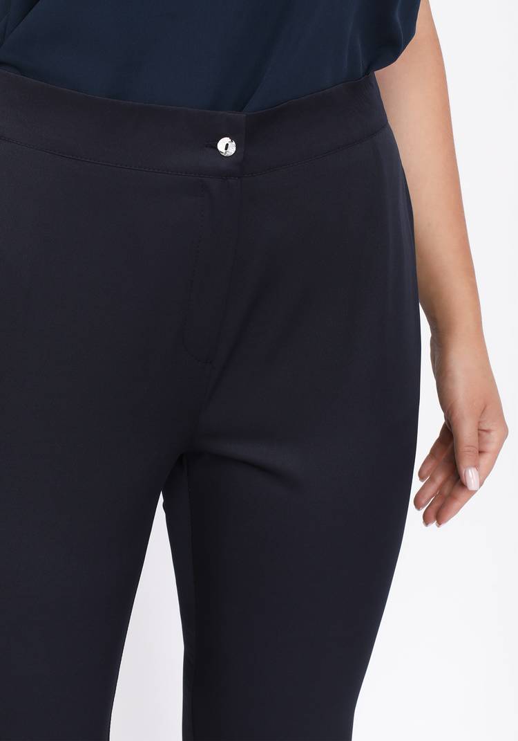 Брюки на резинке прямого кроя однотонные шир.  750, рис. 8