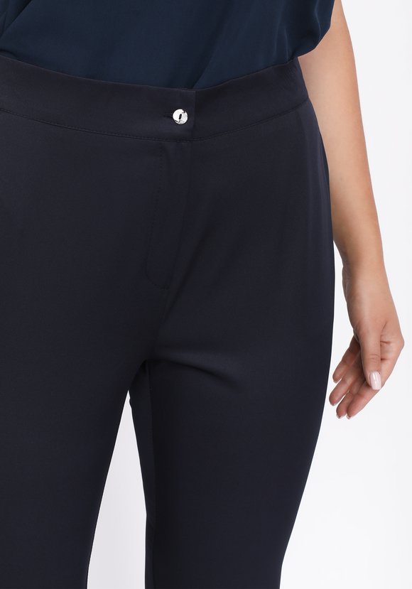 Брюки на резинке прямого кроя однотонные шир.  580, рис. 8