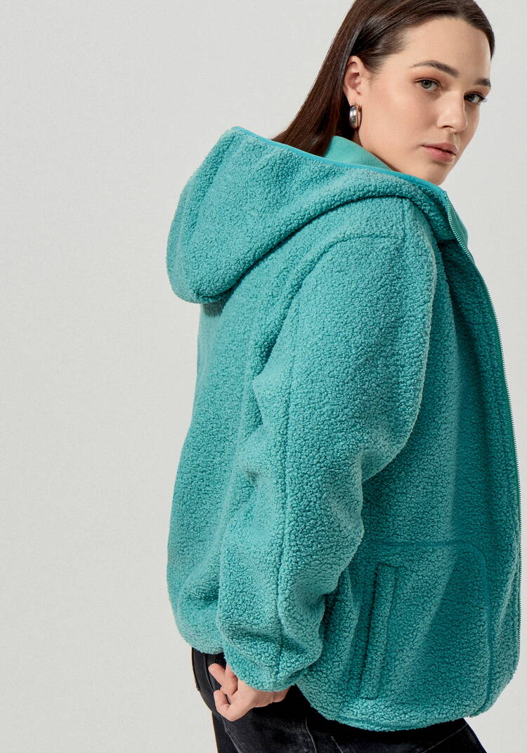 Куртка в стиле тедди с капюшоном шир.  750, рис. 16