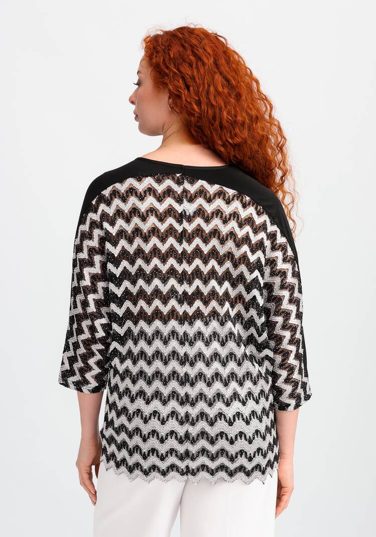 Блуза с люрексом-зигзаг шир.  750, рис. 3
