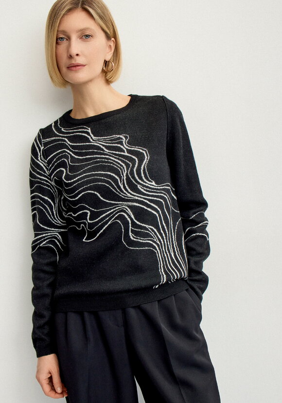 Джемпер с абстрактным рисунком Волны шир.  580, рис. 17