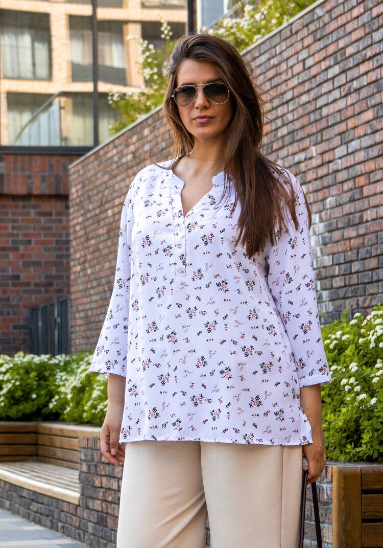 Блуза на пуговицах и разрезами по бокам шир.  750, рис. 9