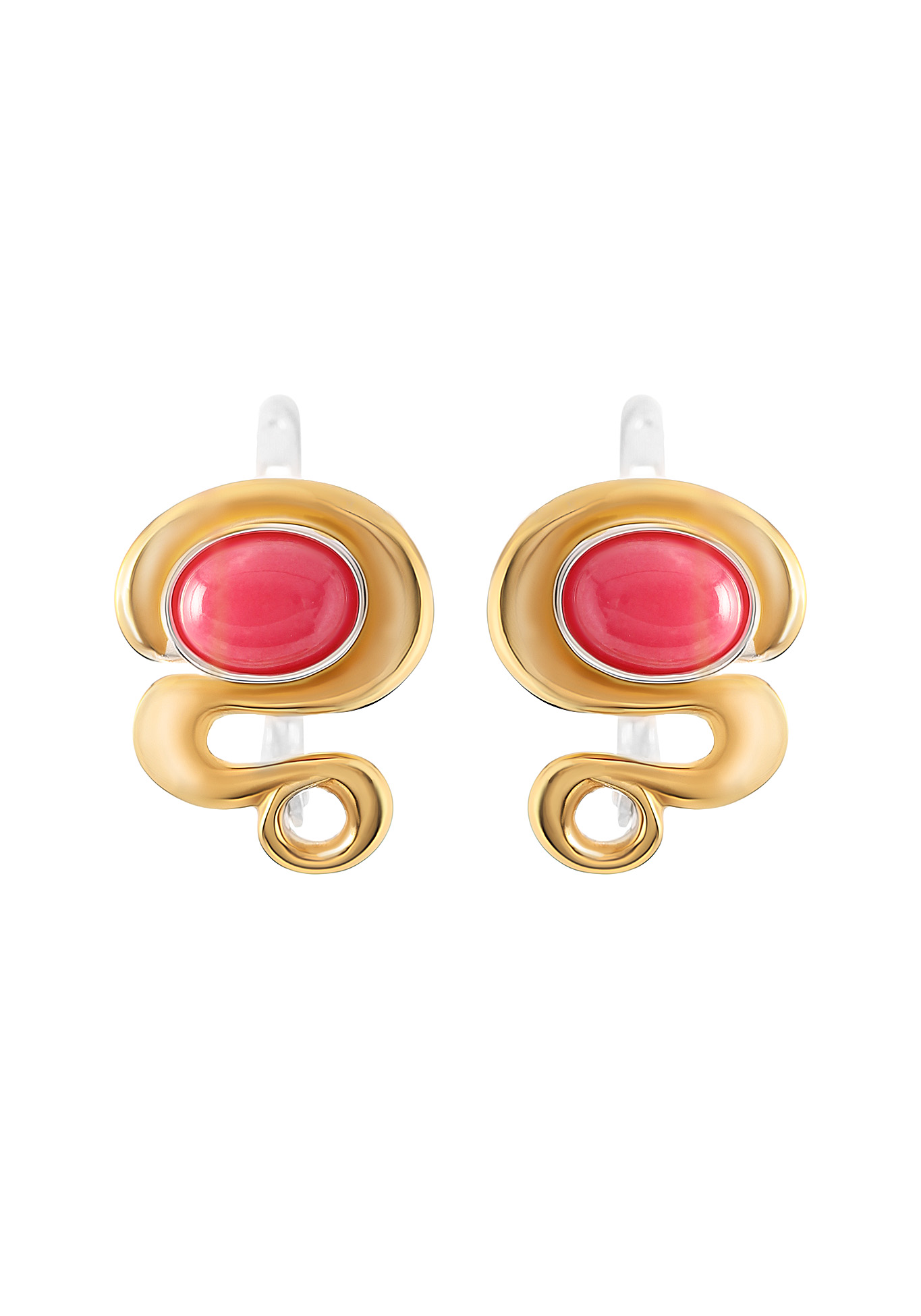 

Серебряные серьги "Ивет", Розовый