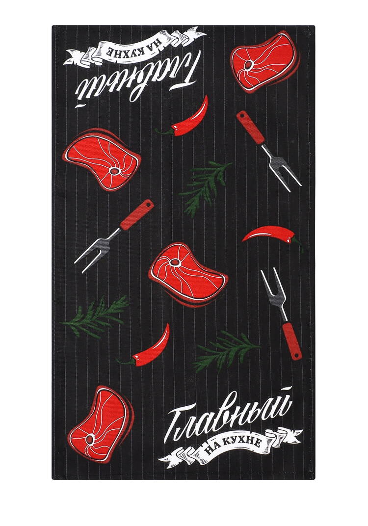 Полотенца из рогожки Главный на кухне, 8 шт шир.  750, рис. 4