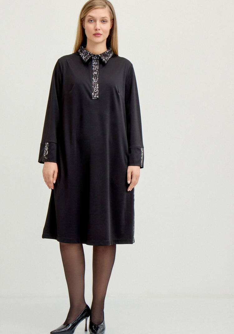 Платье с анималистичными вставками шир.  750, рис. 12