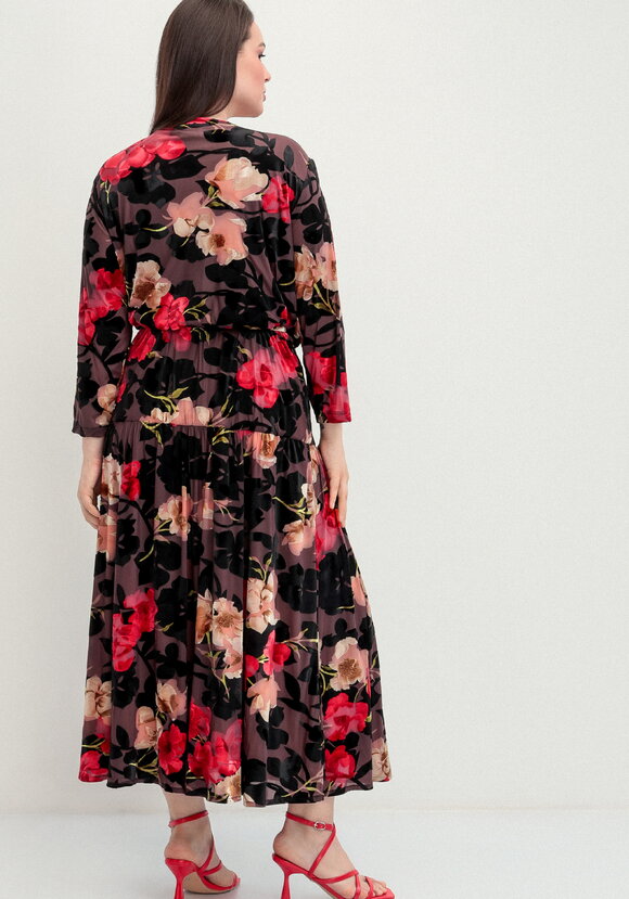 Платье с цветочным принтом на поясе шир.  580, рис. 3