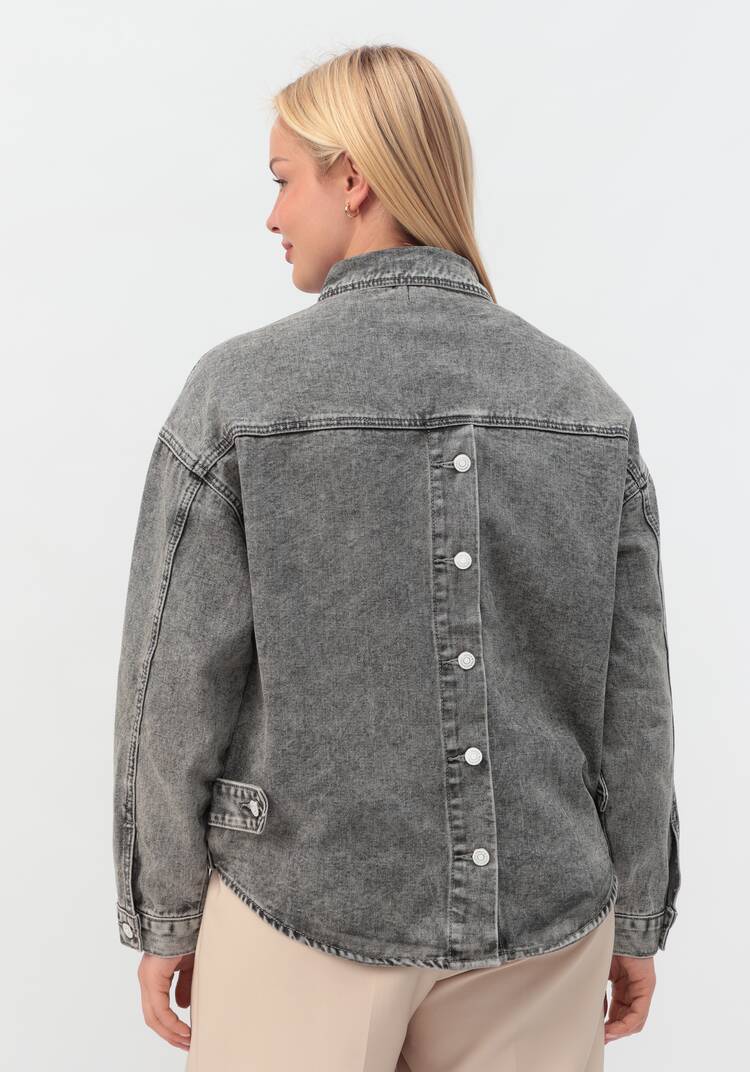 Джинсовая куртка Селена шир.  750, рис. 3