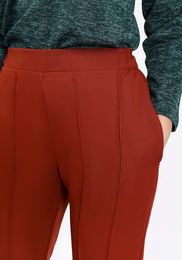 Брюки с декоративными отстрочками шир.  580, рис. 8