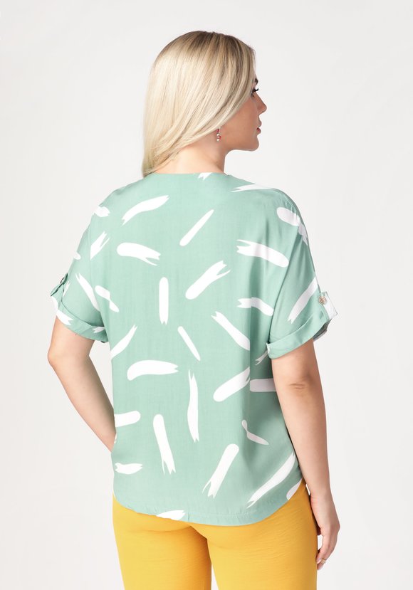 Блуза прямого кроя Приятные мгновения шир.  580, рис. 7