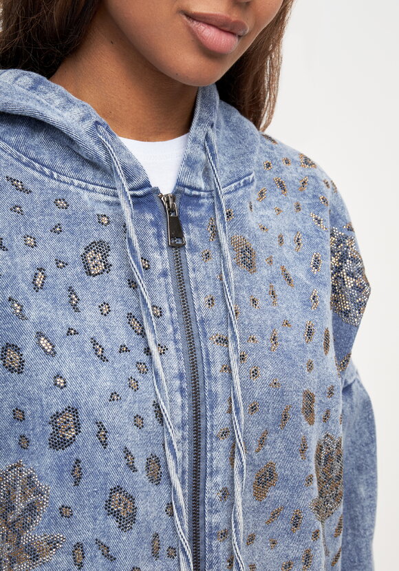 Джинсовая куртка Жемчужины росы шир.  580, рис. 7