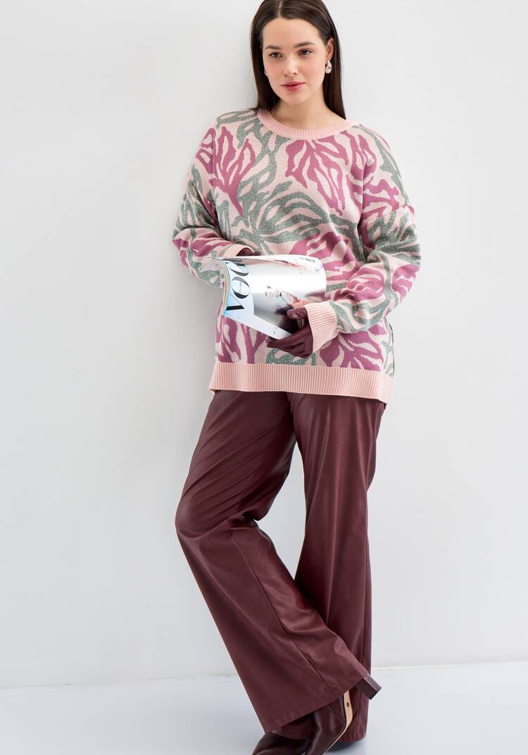 Джемпер с растительным принтом и манжетами шир.  750, рис. 10