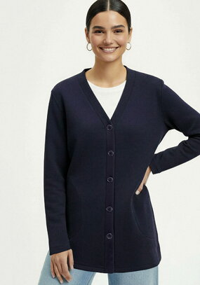 Кардиган на пуговицах утепленный