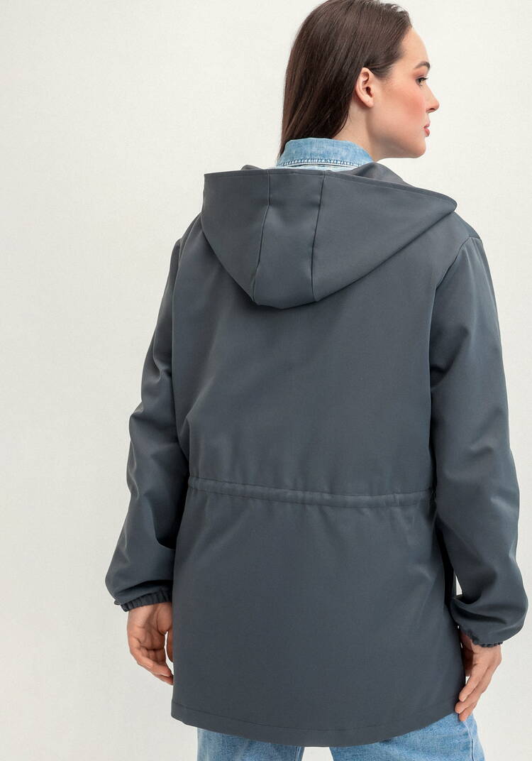 Ветровка с капюшоном и талии на кулиске шир.  750, рис. 23