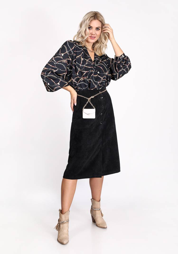 Блуза со сборкой и V-образным вырезом шир.  750, рис. 5