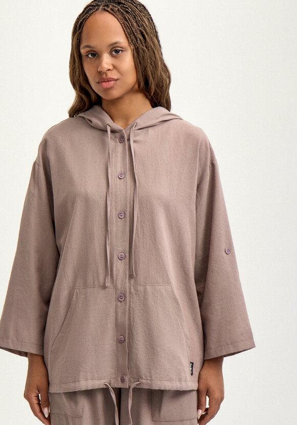 Пыльник изо льна с капюшоном шир.  580, рис. 4