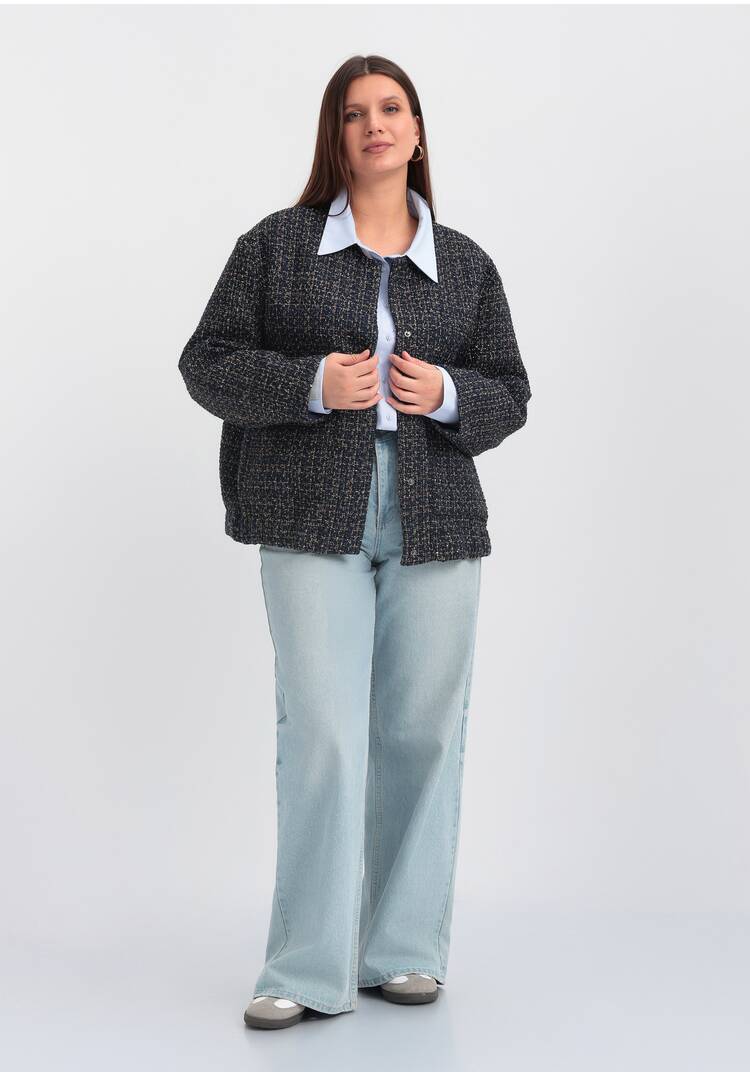 Твидовый бомбер шир.  750, рис. 10