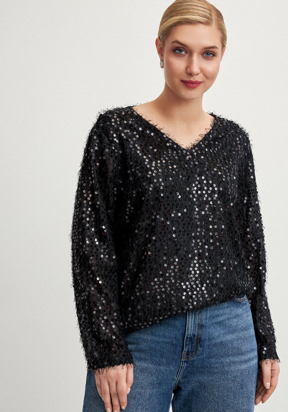 Джемпер с объемным ворсом и паетками шир.  580, рис. 14