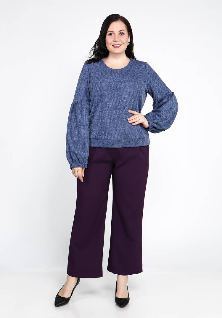 Брюки широкие на резинке с защипами шир.  750, рис. 7