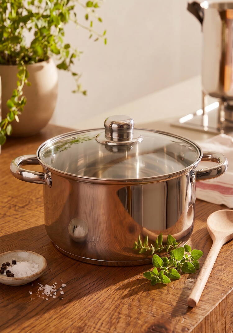 Кастрюля с крышкой Лаура шир.  750, рис. 1