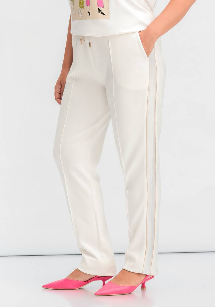 Брюки на резинке с лампасами и стрелками шир.  750, рис. 24