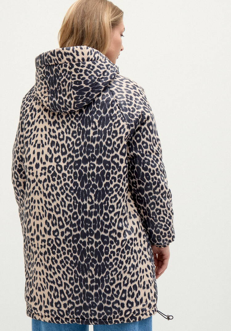 Куртка с анималистическим принтом и капюшоном шир.  750, рис. 3