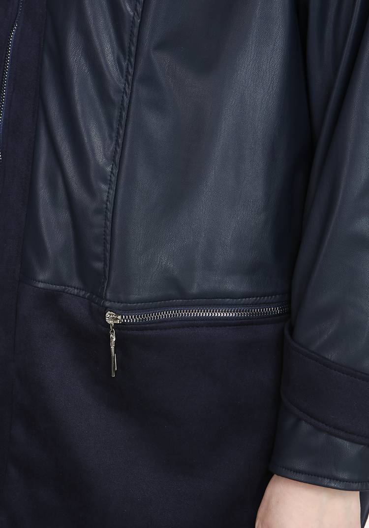 Куртка из экокожи на молнии шир.  750, рис. 4