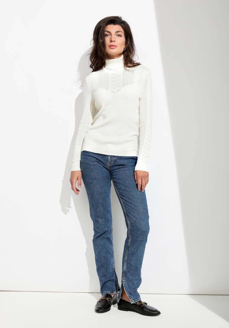 Водолазка из вискозы с ажурным узором шир.  750, рис. 20