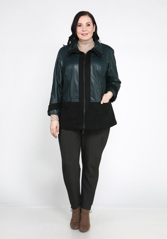 Куртка из экокожи на молнии шир.  580, рис. 17