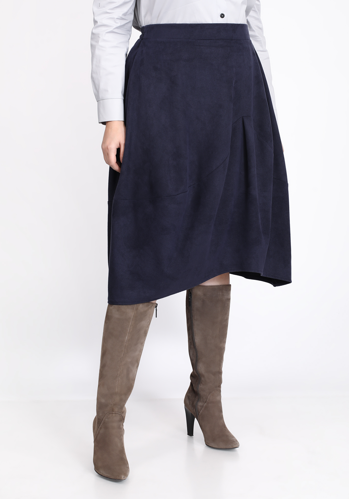 

Юбка с рельефной вставкой, Синий