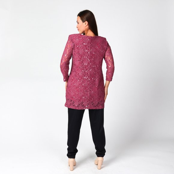 Туника из ажурной ткани шир.  580, рис. 4