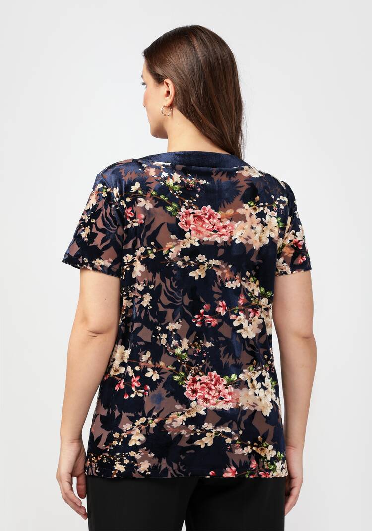 Туника с круглым вырезом и цветочным принтом шир.  750, рис. 10