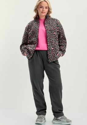 Брюки прямые из флиса на резинке