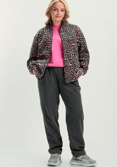 Брюки прямые из флиса на резинке