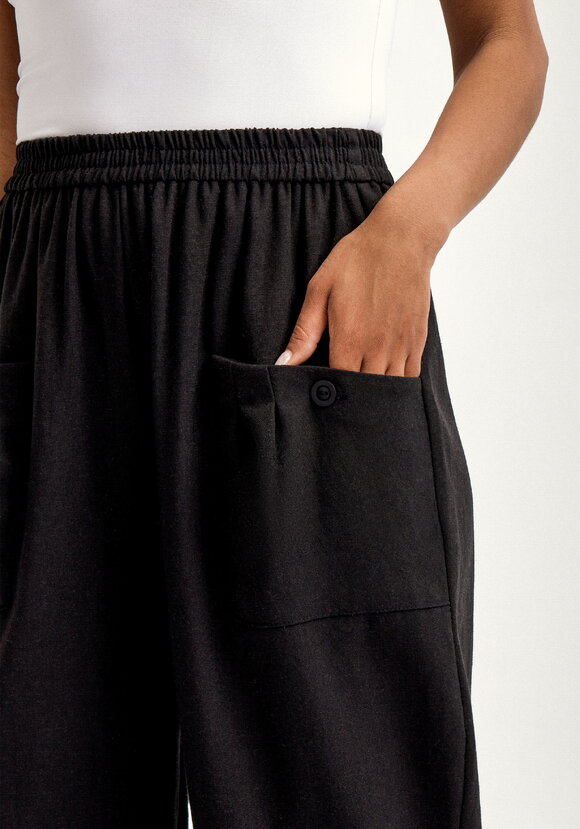 Брюки изо льна с карманами шир.  580, рис. 5