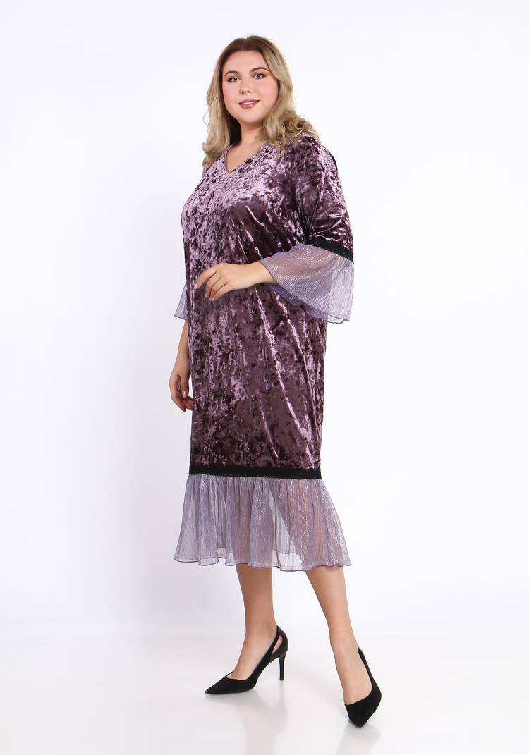 Платье велюровое с рукавом 3/4 шир.  750, рис. 2